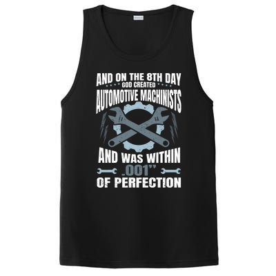 Machining On The 8th Day God Created Automotive Machinist Gift PosiCharge Competitor Tank