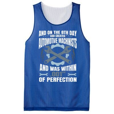 Machining On The 8th Day God Created Automotive Machinist Gift Mesh Reversible Basketball Jersey Tank