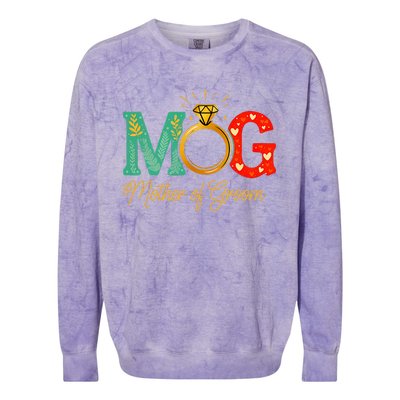 Mother Of The Groom Mob Mog Mom Wedding Bachelorette Colorblast Crewneck Sweatshirt