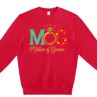 Mother Of The Groom Mob Mog Mom Wedding Bachelorette Premium Crewneck Sweatshirt