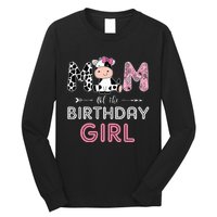 Mom of The Birthday Farm Cow Mommy Family Matching Long Sleeve Shirt