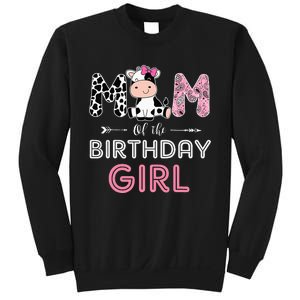 Mom of The Birthday Farm Cow Mommy Family Matching Sweatshirt