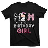 Mom of The Birthday Farm Cow Mommy Family Matching T-Shirt