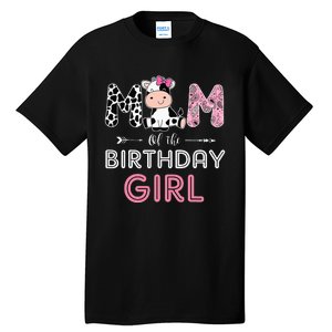 Mom of The Birthday Farm Cow Mommy Family Matching Tall T-Shirt