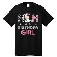 Mom of The Birthday Farm Cow Mommy Family Matching Tall T-Shirt