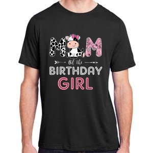 Mom of The Birthday Farm Cow Mommy Family Matching Adult ChromaSoft Performance T-Shirt