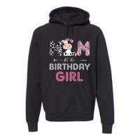 Mom of The Birthday Farm Cow Mommy Family Matching Premium Hoodie