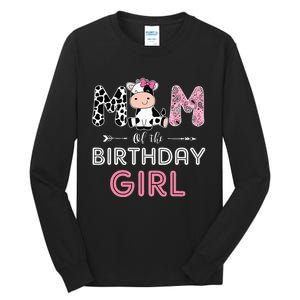 Mom of The Birthday Farm Cow Mommy Family Matching Tall Long Sleeve T-Shirt