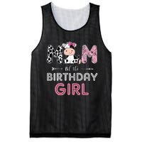 Mom of The Birthday Farm Cow Mommy Family Matching Mesh Reversible Basketball Jersey Tank