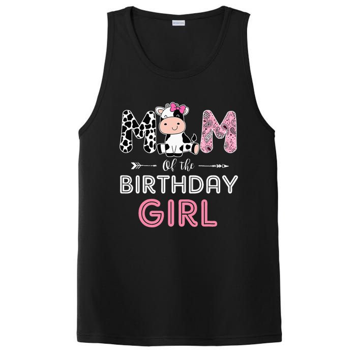 Mom of The Birthday Farm Cow Mommy Family Matching PosiCharge Competitor Tank