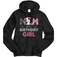 Mom of The Birthday Farm Cow Mommy Family Matching Tie Dye Hoodie