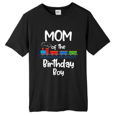 Mom Of The Birthday Train Toys Theme Tall Fusion ChromaSoft Performance T-Shirt