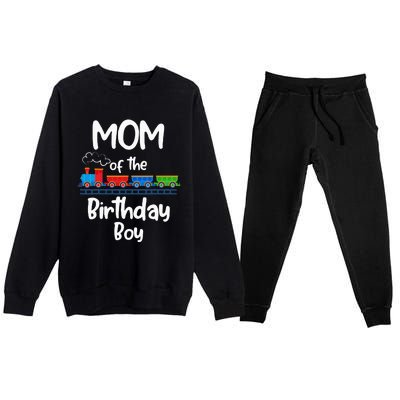 Mom Of The Birthday Train Toys Theme Premium Crewneck Sweatsuit Set