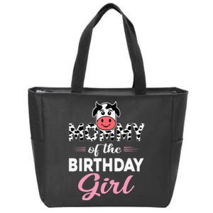 Mommy of The Bday Farm Cow Mom Birthday Party Zip Tote Bag