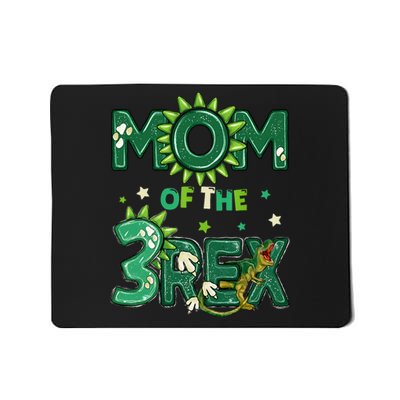 Mom Of The Three Rex Birthday Dinosaur Family Matching Mousepad