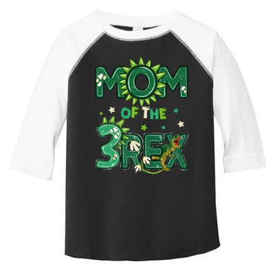 Mom Of The Three Rex Birthday Dinosaur Family Matching Toddler Fine Jersey T-Shirt