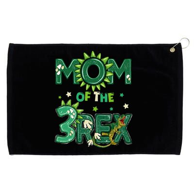 Mom Of The Three Rex Birthday Dinosaur Family Matching Grommeted Golf Towel