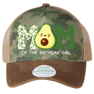 Mom Of The Birthday For Girl Avocado Mom Theme Birthday Legacy Tie Dye Trucker Hat