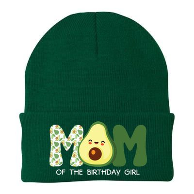 Mom Of The Birthday For Girl Avocado Mom Theme Birthday Knit Cap Winter Beanie