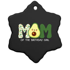 Mom Of The Birthday For Girl Avocado Mom Theme Birthday Ceramic Star Ornament