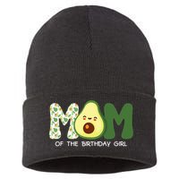 Mom Of The Birthday For Girl Avocado Mom Theme Birthday Sustainable Knit Beanie