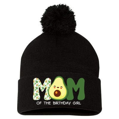 Mom Of The Birthday For Girl Avocado Mom Theme Birthday Pom Pom 12in Knit Beanie