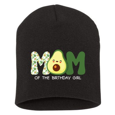 Mom Of The Birthday For Girl Avocado Mom Theme Birthday Short Acrylic Beanie