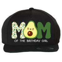 Mom Of The Birthday For Girl Avocado Mom Theme Birthday Wool Snapback Cap