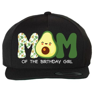 Mom Of The Birthday For Girl Avocado Mom Theme Birthday Wool Snapback Cap