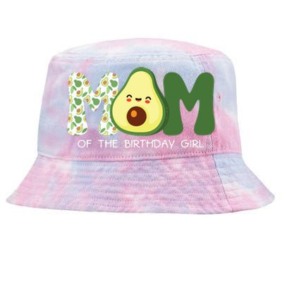 Mom Of The Birthday For Girl Avocado Mom Theme Birthday Tie-Dyed Bucket Hat