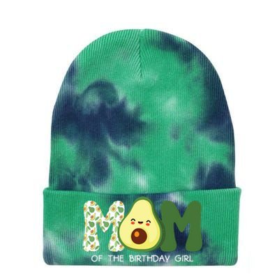 Mom Of The Birthday For Girl Avocado Mom Theme Birthday Tie Dye 12in Knit Beanie