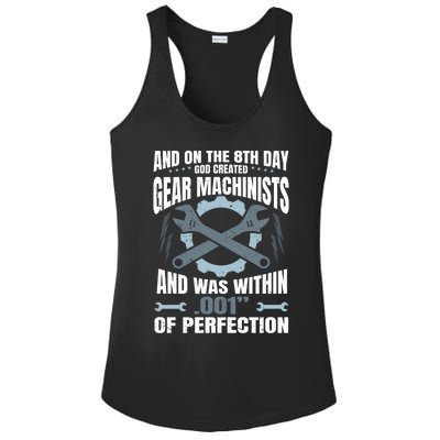 Machining On The 8th Day God Created Gear Machinist Gift Ladies PosiCharge Competitor Racerback Tank