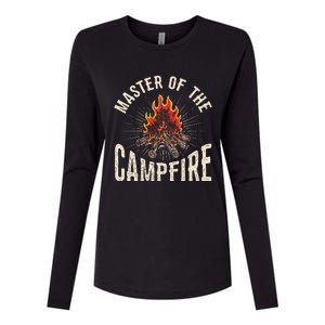 Master of the Campfire Wilderness Glamping Campfire Nature Womens Cotton Relaxed Long Sleeve T-Shirt