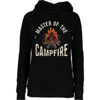 Master of the Campfire Wilderness Glamping Campfire Nature Womens Funnel Neck Pullover Hood