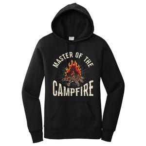 Master of the Campfire Wilderness Glamping Campfire Nature Women's Pullover Hoodie