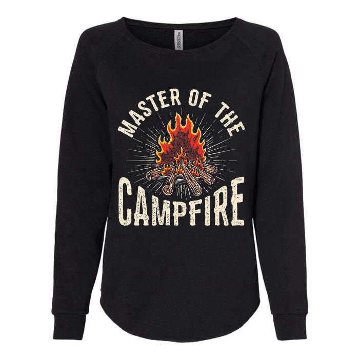 Master of the Campfire Wilderness Glamping Campfire Nature Womens California Wash Sweatshirt