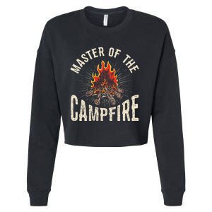 Master of the Campfire Wilderness Glamping Campfire Nature Cropped Pullover Crew