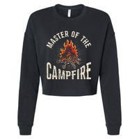 Master of the Campfire Wilderness Glamping Campfire Nature Cropped Pullover Crew