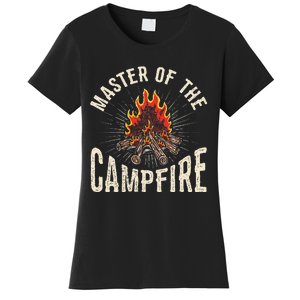 Master of the Campfire Wilderness Glamping Campfire Nature Women's T-Shirt