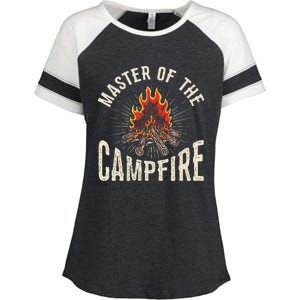 Master of the Campfire Wilderness Glamping Campfire Nature Enza Ladies Jersey Colorblock Tee