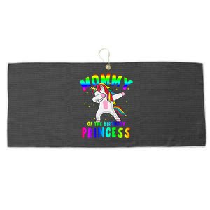 Mommy Of The Birthday Princess Magical Unicorn Large Microfiber Waffle Golf Towel