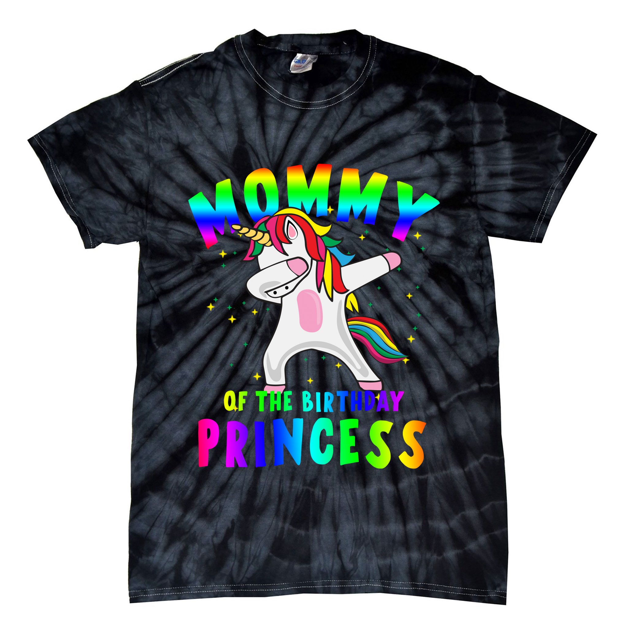 Mommy Of The Birthday Princess Magical Unicorn Tie-Dye T-Shirt