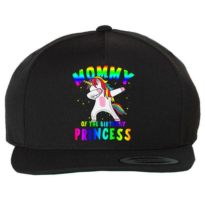 Mommy Of The Birthday Princess Magical Unicorn Wool Snapback Cap