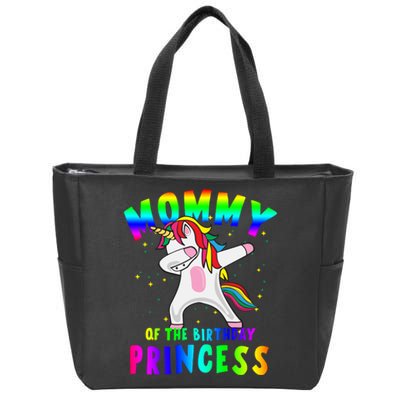 Mommy Of The Birthday Princess Magical Unicorn Zip Tote Bag