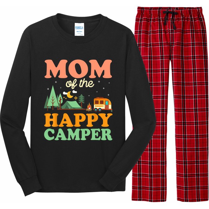 Mom Of The Happy Camper Wo 1st Bday Camping Trip Long Sleeve Pajama Set