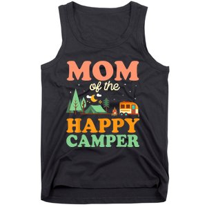 Mom Of The Happy Camper Wo 1st Bday Camping Trip Tank Top