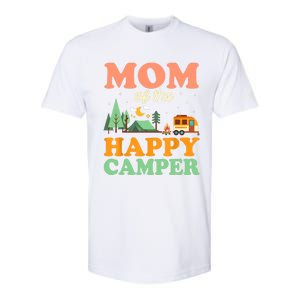 Mom Of The Happy Camper Wo 1st Bday Camping Trip Softstyle CVC T-Shirt