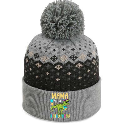 Mama Of The Birthday Bboy Family Matching Dinosaur Squad The Baniff Cuffed Pom Beanie