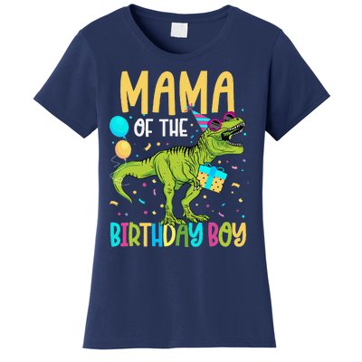 Mama Of The Birthday Bboy Family Matching Dinosaur Squad Women's T-Shirt