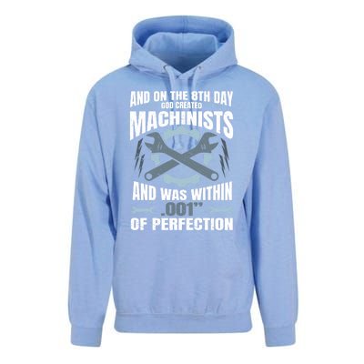 Machining On The 8th Day God Created Machinist Cool Gift Unisex Surf Hoodie